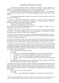 Information on related-party transactions