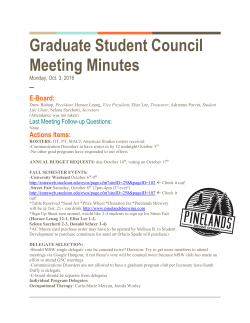 Graduate Student Council Meeting Minutes