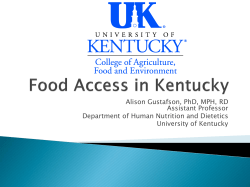 Alison Gustafson, PhD, MPH, RD Assistant Professor Department of