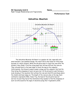 Trigonometry Performance Task: Sohcahtoa Mountain
