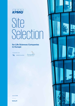 Site Selection for Life Sciences Companies in Europe
