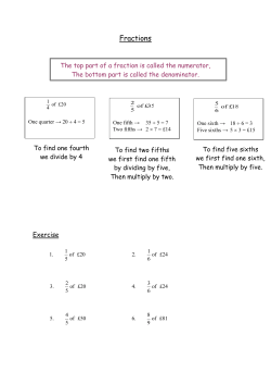 Fractions - Bannockburn high School