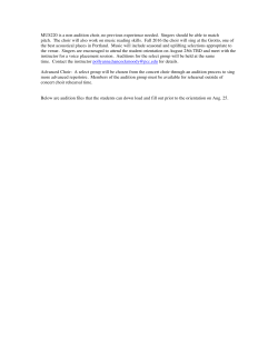 Rock Creek Choir Audition Materials
