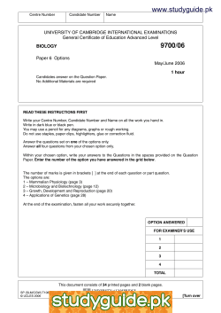 9700/06 - StudyGuide.PK