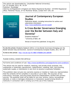 Is Cross-Border Governance Emerging over the