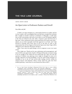 An Open Letter to Professors Paulsen and Powell