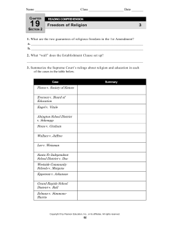 Freedom of Religion - Edwardsville School District 7