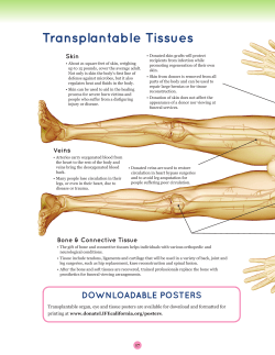Transplantable Tissues - Donate Life California