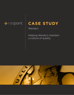 Wendy`s Case Study