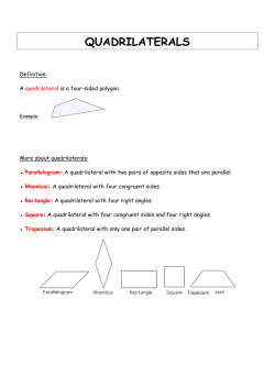 Quadrilaterals : lesson