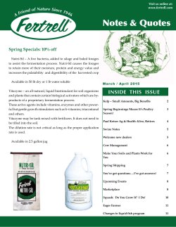 March/April - Fertrell Company