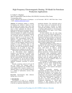 High-Frequency Electromagnetic Heating: 3D Model for Petroleum