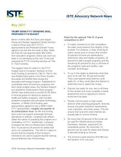 ISTE Advocacy Network Newsletter May 2017