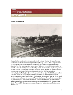 1 George McCoy Farm George McCoy was born into slavery in