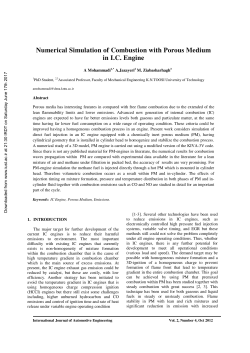 Numerical Simulation of Combustion with Porous Medium in IC Engine