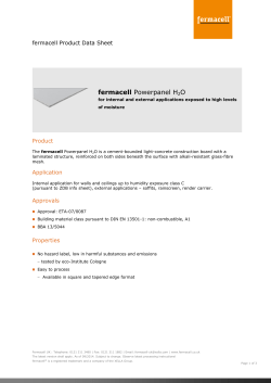 Data sheet | Fermacell Powerpanel H2O
