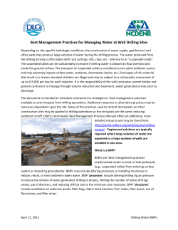 Best Management Practices for Managing Water at Well Drilling Sites