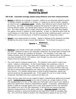 TEK 6.8C: Measuring Speed