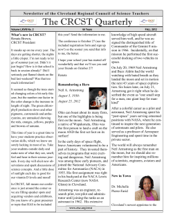 Fall 2012 - Cleveland Regional Council of Science Teachers