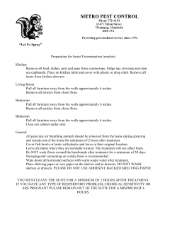 Preparing for Roach Treatment