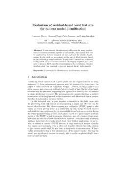 Evaluation of residual-based local features for - GRIP