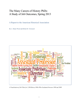 The Many Careers of History PhDs: A Study of Job Outcomes