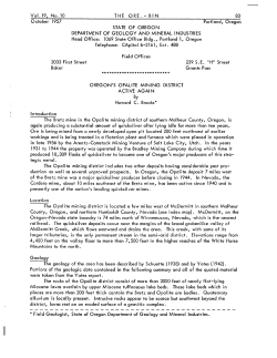 Ore Bin / Oregon Geology magazine / journal