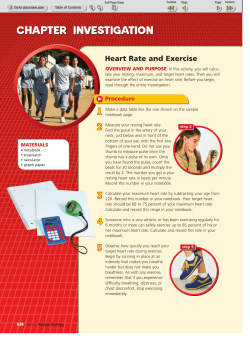 Heart Rate and Exercise