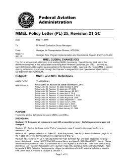 FAA MMEL Policy Letter (PL) 25