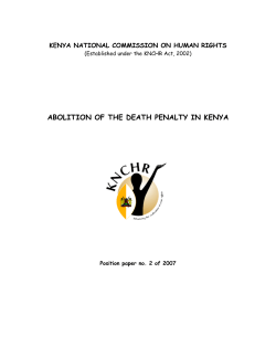 abolition of the death penalty in kenya