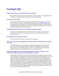 Scoring FAQs - Pearson Assessments