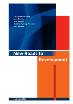 New Roads to Development