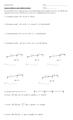2 x+ 20 AB = x 3 x+ 3 x+ 3 AB x = For all problems