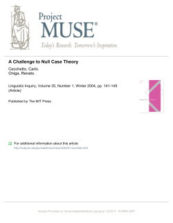 A Challenge to Null Case Theory