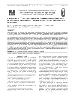 Comparison of 14C and U-Th ages of two Holocene phreatic