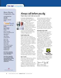 Always call before you dig - Horry Electric Cooperative, Inc.