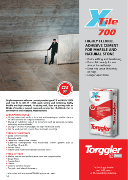 HiGHly FleXible ADHeSive CemeNT FoR mARble AND NATuRAl