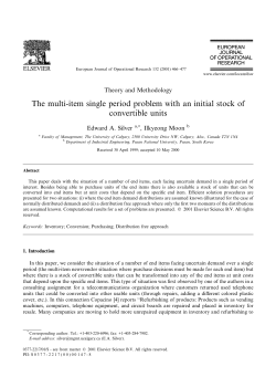 The multi-item single period problem with an initial stock of