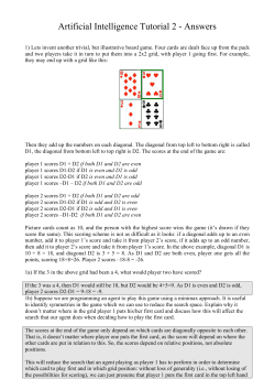 Artificial Intelligence Tutorial 2