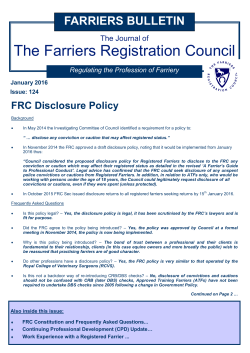 Issue No 124 - Farriers Registration Council