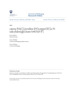 catena-Poly[[(pyridine-kN)copper(II)]uN - Research Online