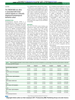 The TMEM106B risk allele is associated with lower cortical volumes