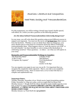 American Literature and Composition Dead Poets Society and