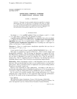 most ( log2 n )1+A(1) fo r n - o. 1 99 1 Mathematics Subject