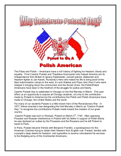 Casimir Pulaski Day is celebrated in Chicago on the first Monday in