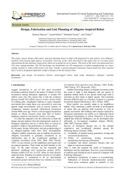 Design, Fabrication and Gait Planning of Alligator
