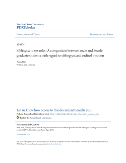 Siblings and sex roles: A comparison between male