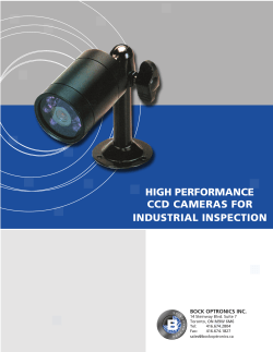 High Performance CCD Cameras Brochure
