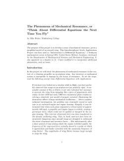 Think About Differential Equations the Next Time You Fly