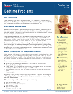 Bedtime Problems - Nemours Children`s Health System